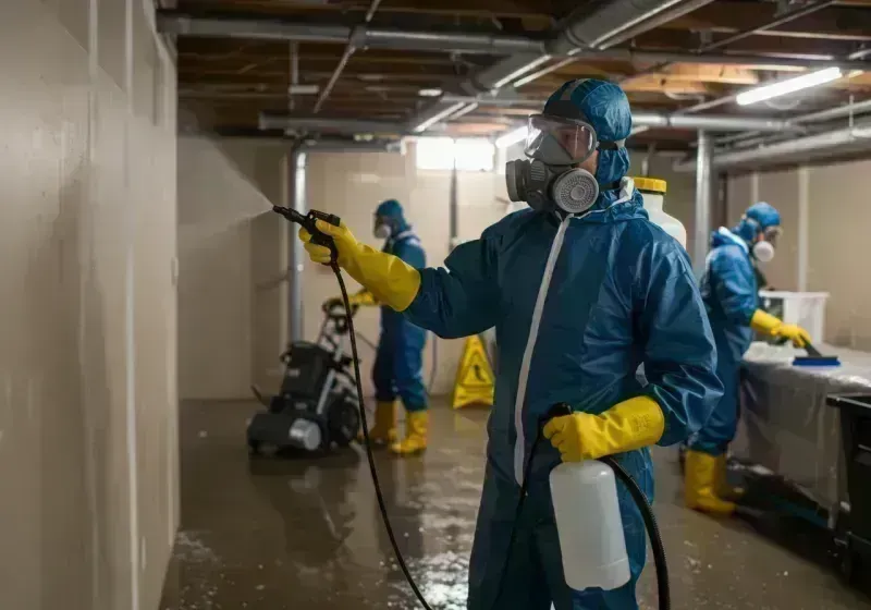 Basement Sanitization and Antimicrobial Treatment process in Riverside, IL